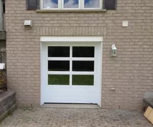 Turn a basement room into a garage-like storage area