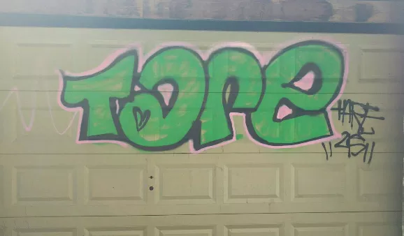 Graffiti on my garage door